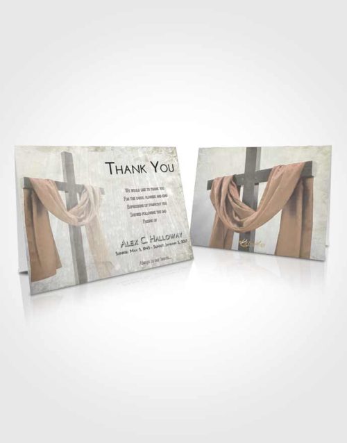 Funeral Thank You Card Template Evening Loving Cross