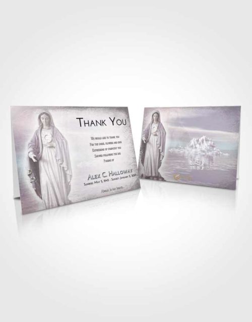 Funeral Thank You Card Template Evening Mary Full of Grace