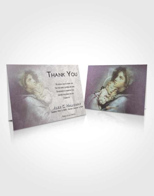 Funeral Thank You Card Template Evening Mary and Jesus