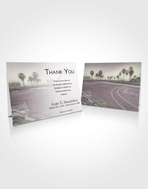 Funeral Thank You Card Template Evening On the Court