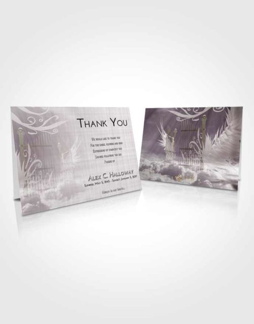 Funeral Thank You Card Template Evening Precious Gates to Heaven