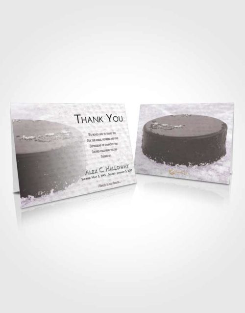 Funeral Thank You Card Template Evening Puck of Honor