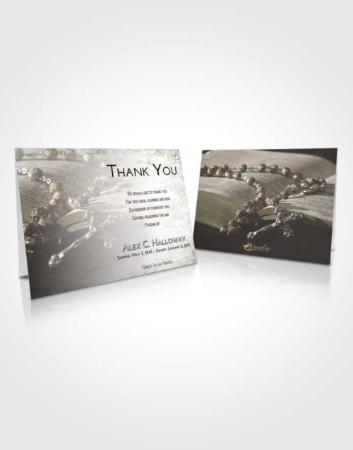 Funeral Thank You Card Template Evening Rosary Prayer
