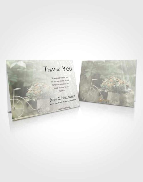 Funeral Thank You Card Template Evening Rose Love