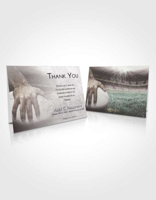 Funeral Thank You Card Template Evening Rugby Surprise