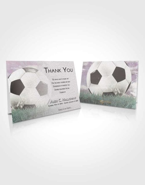 Funeral Thank You Card Template Evening Soccer Dreams
