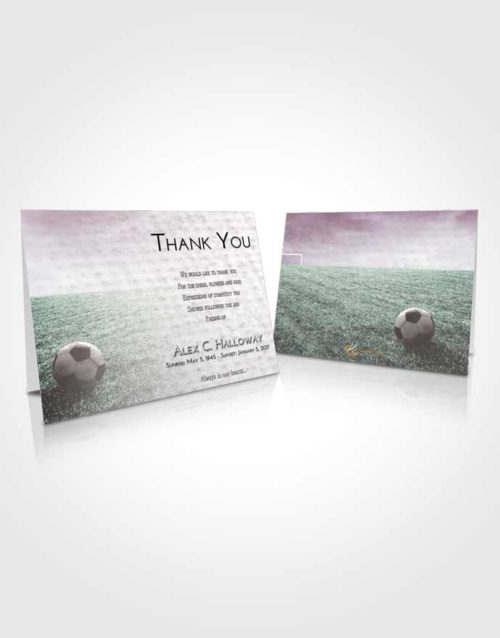 Funeral Thank You Card Template Evening Soccer Journey