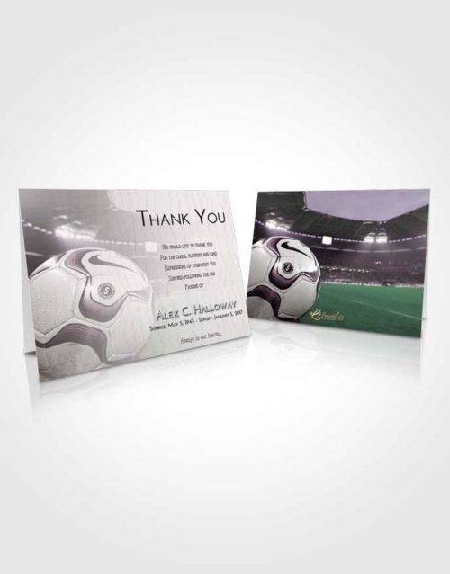 Funeral Thank You Card Template Evening Soccer Life