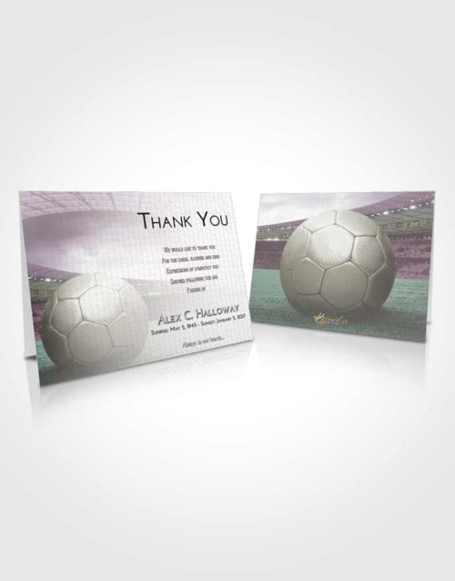 Funeral Thank You Card Template Evening Soccer Love