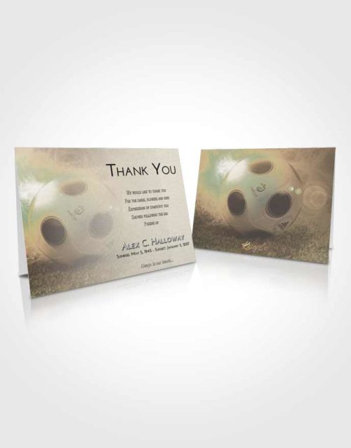 Funeral Thank You Card Template Evening Soccer Miracle
