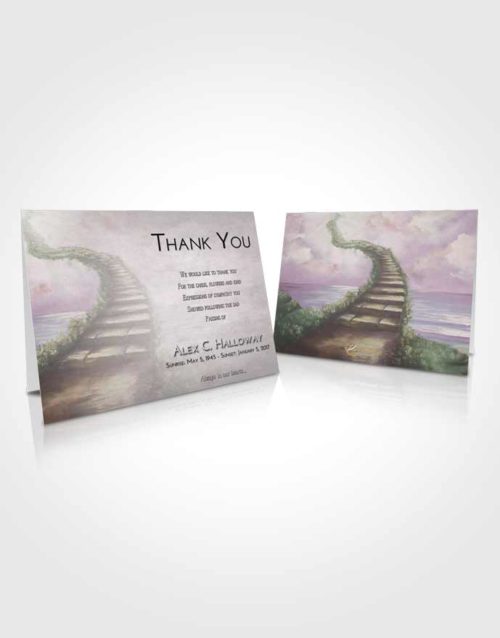 Funeral Thank You Card Template Evening Stairway Above