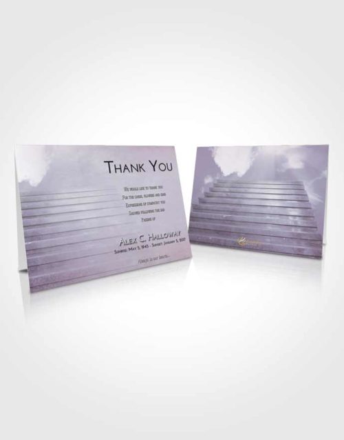 Funeral Thank You Card Template Evening Stairway Into the Sky