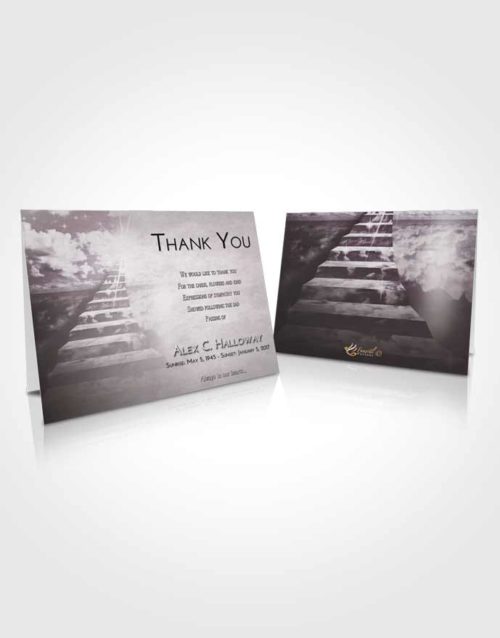 Funeral Thank You Card Template Evening Stairway for the Soul