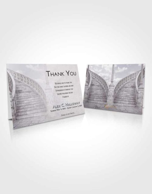 Funeral Thank You Card Template Evening Stairway of Love
