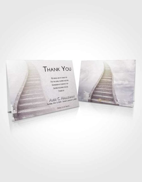 Funeral Thank You Card Template Evening Stairway to Bliss