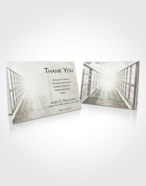 Funeral Thank You Card Template Evening Stairway to Faith