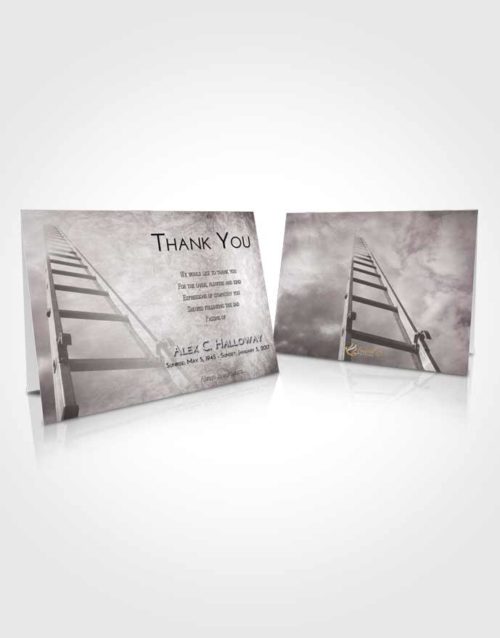 Funeral Thank You Card Template Evening Stairway to Forever