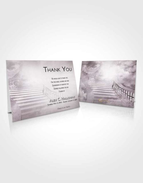 Funeral Thank You Card Template Evening Stairway to Freedom