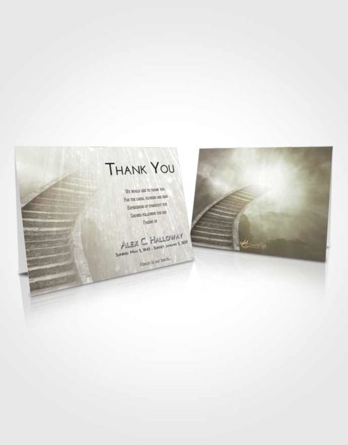 Funeral Thank You Card Template Evening Stairway to Magnificence