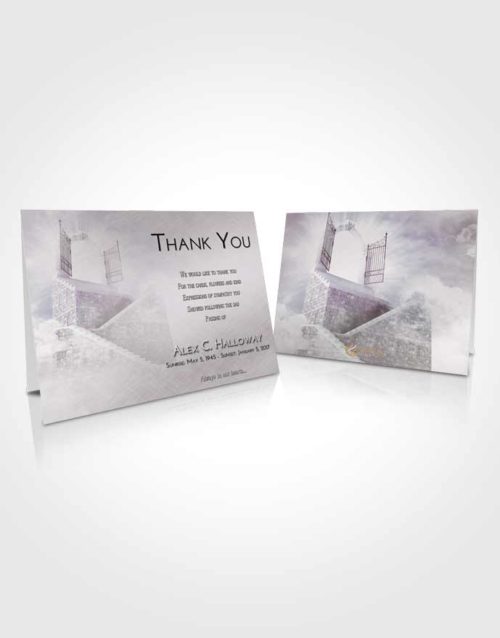 Funeral Thank You Card Template Evening Stairway to the Gates of Heaven