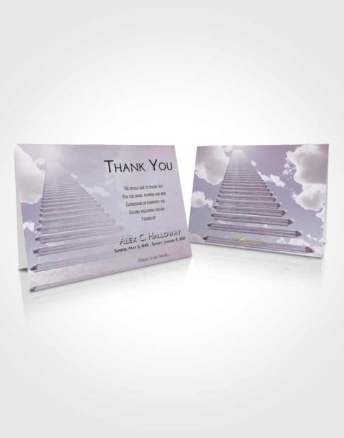 Funeral Thank You Card Template Evening Steps to Heaven