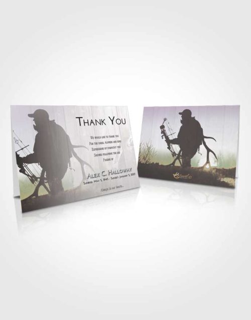 Funeral Thank You Card Template Evening The Hunt