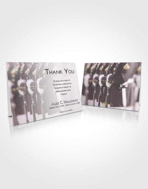 Funeral Thank You Card Template Evening Veterans Goodbye