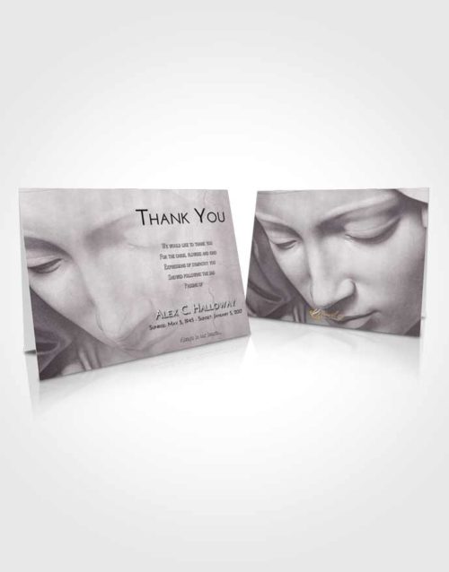 Funeral Thank You Card Template Evening Virgin Mary