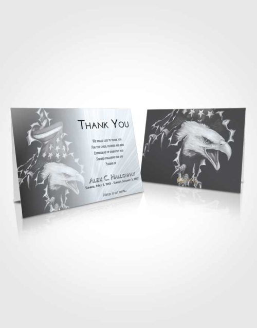 Funeral Thank You Card Template Freedom American Motorcycle
