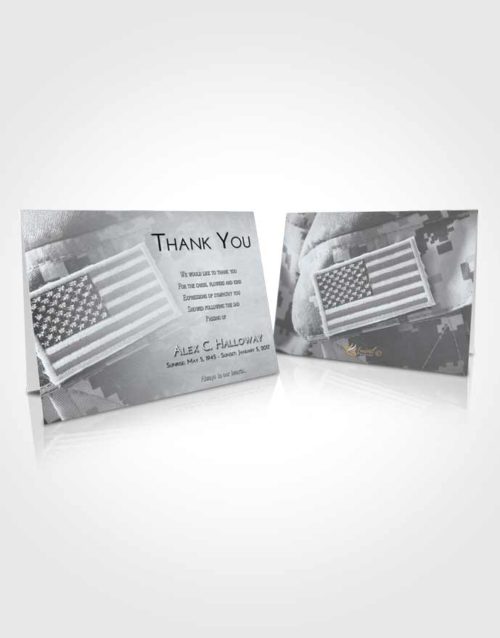 Funeral Thank You Card Template Freedom Army Days