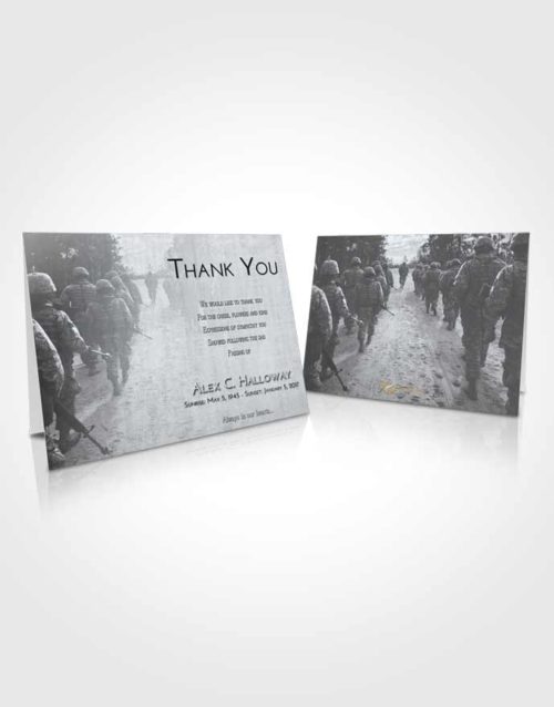 Funeral Thank You Card Template Freedom Army March