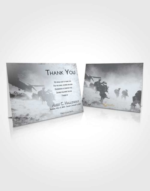 Funeral Thank You Card Template Freedom Army Sacrifice