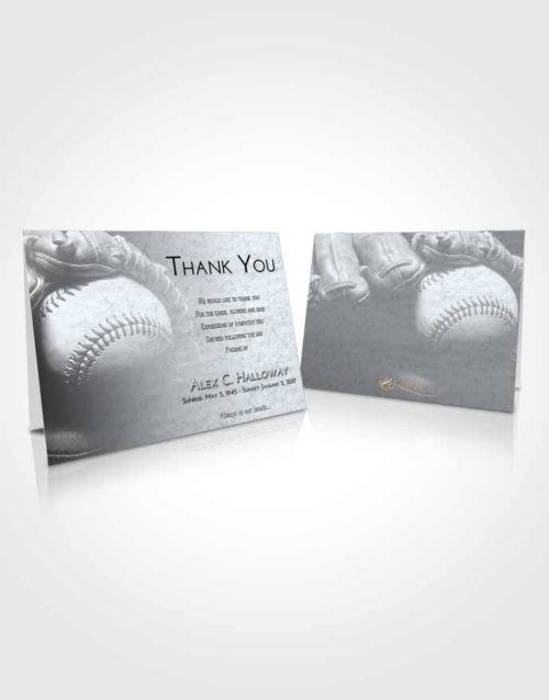Funeral Thank You Card Template Freedom Baseball Life