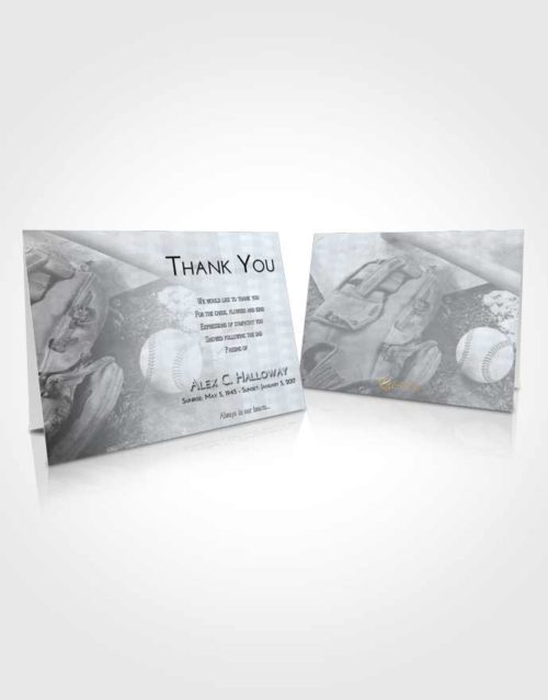Funeral Thank You Card Template Freedom Baseball Peace
