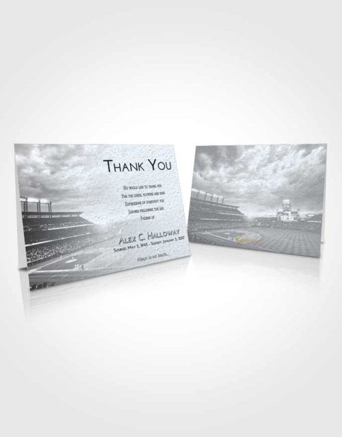 Funeral Thank You Card Template Freedom Baseball Stadium