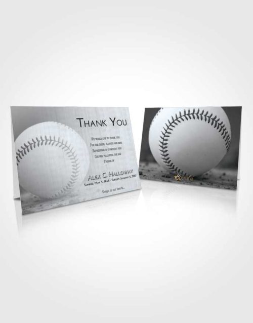 Funeral Thank You Card Template Freedom Baseball Victory