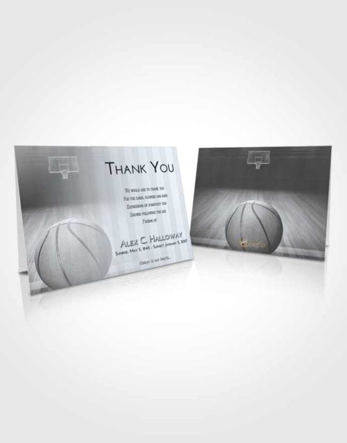 Funeral Thank You Card Template Freedom Basketball Dreams