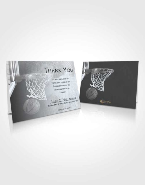 Funeral Thank You Card Template Freedom Basketball Journey
