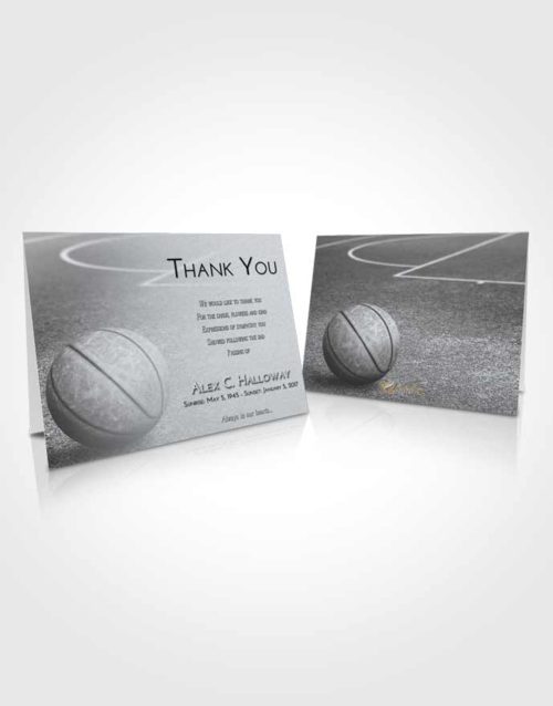 Funeral Thank You Card Template Freedom Basketball Love