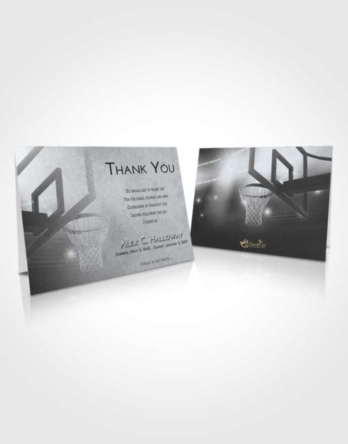 Funeral Thank You Card Template Freedom Basketball Pride