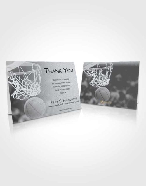 Funeral Thank You Card Template Freedom Basketball Swish