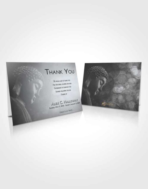 Funeral Thank You Card Template Freedom Buddha Divinity