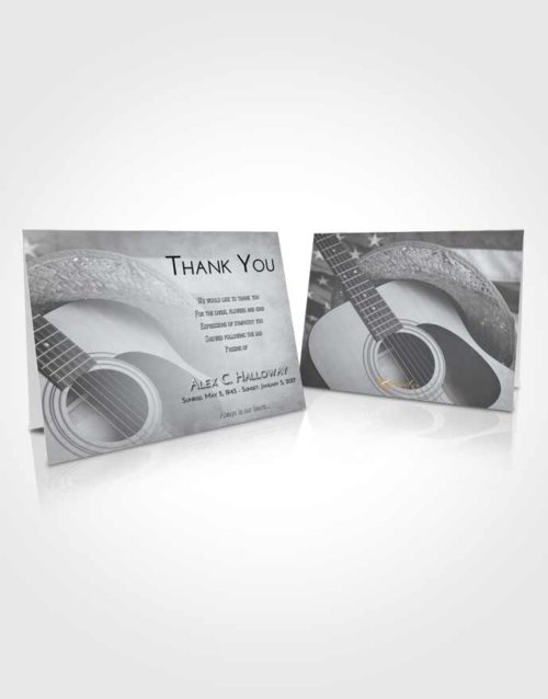 Funeral Thank You Card Template Freedom Cowboy Heaven