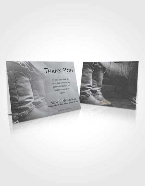 Funeral Thank You Card Template Freedom Cowboy Love