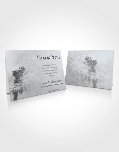Funeral Thank You Card Template Freedom Dandelion Dream
