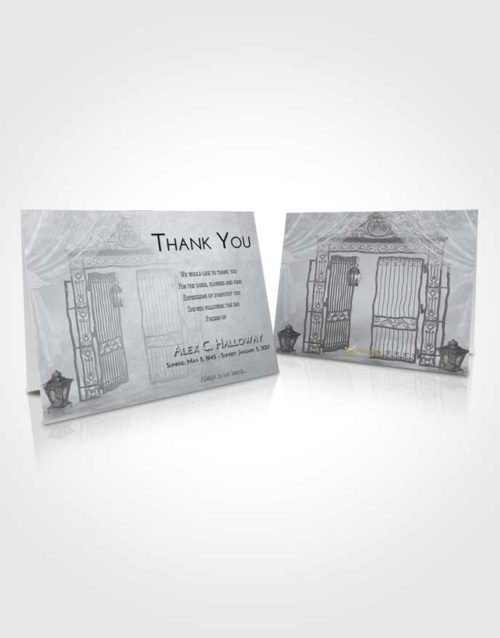 Funeral Thank You Card Template Freedom Dreamy Gates to Heaven