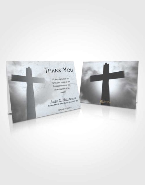 Funeral Thank You Card Template Freedom Faith in the Cross
