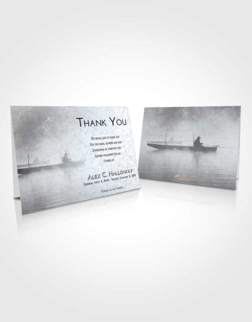 Funeral Thank You Card Template Freedom Fishing Tranquility
