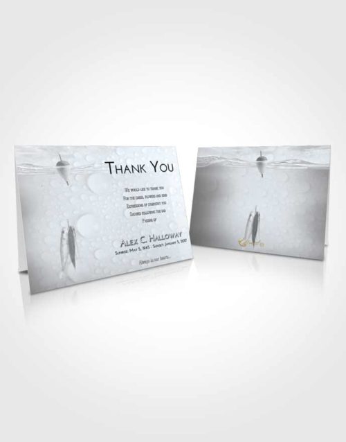 Funeral Thank You Card Template Freedom Fishing in the Sea