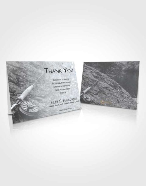 Funeral Thank You Card Template Freedom Fishing on the Rocks